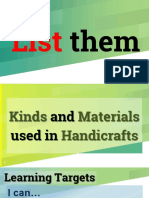 Kinds and Materials Used in Handicrafts 1