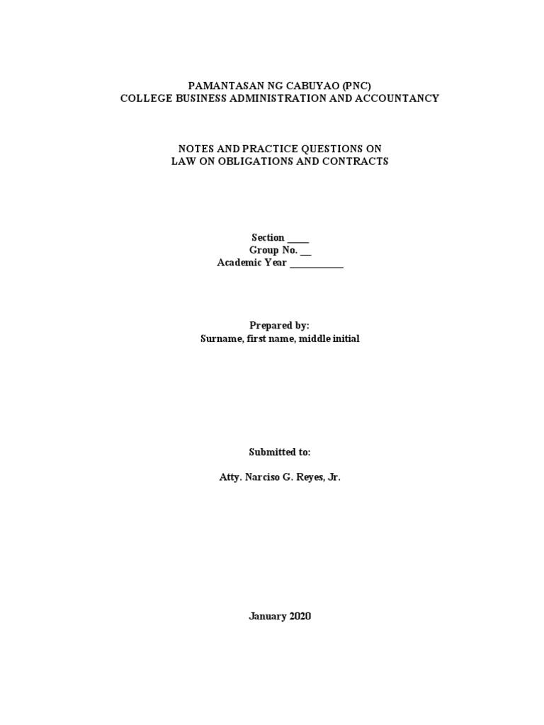 Notes and Reviewer Format | PDF