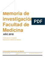 Memoria 2018 Medicina PDF
