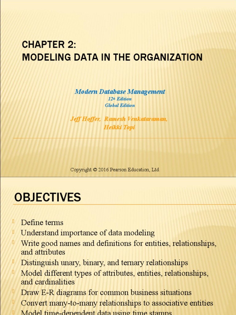 Modeling Data in The Organization: Modern Database Management | PDF ...