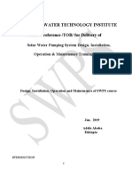 Ethiopian Water Technology Institute Terms of Reference /TOR/ For Delivery of