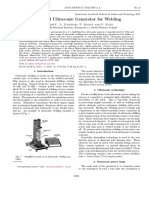 Universal Ultrasonic Generator For Welding: W. Kardy, A. Milewski, P. Kogut and P. Kluk