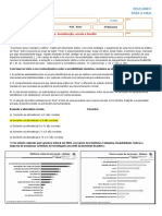 Avaliação de Sociologia - 1o Ano - Socialização, Escola e Família