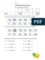 Guía de aprendizaje números 1-20