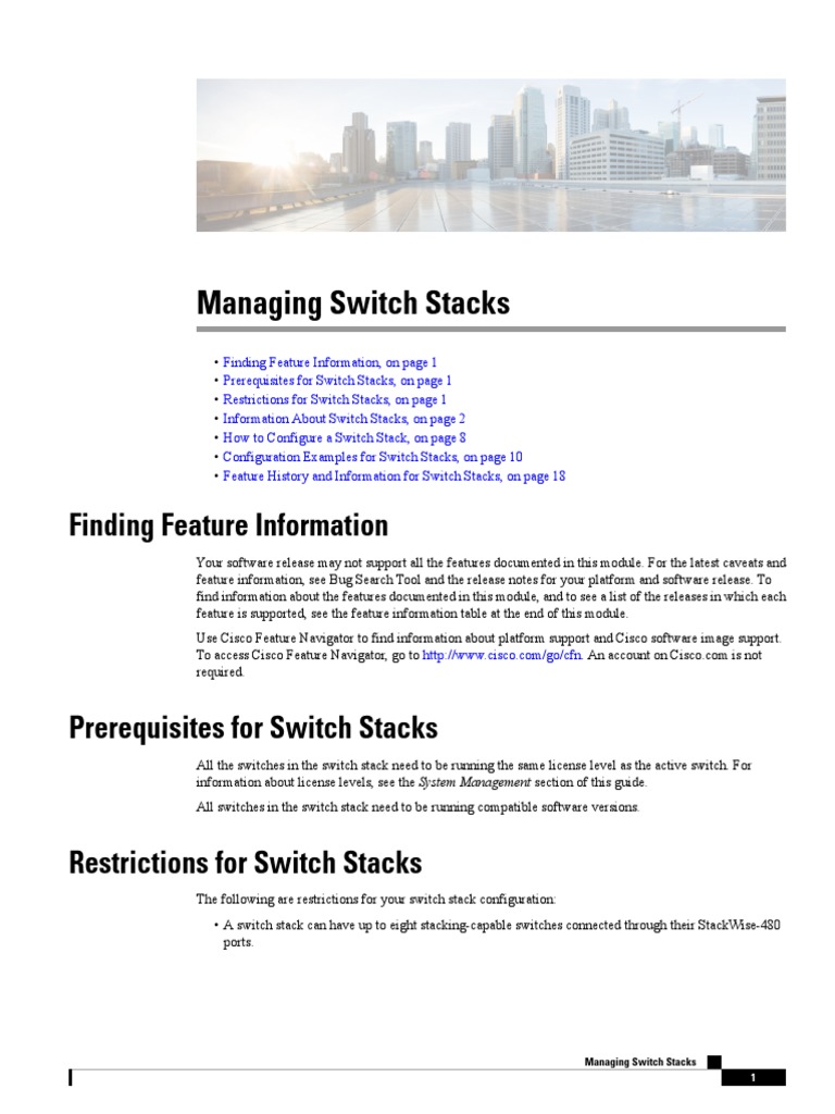 Configuring and Managing Switch Stacks | PDF | Network Switch ...