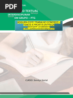 SERVIÇO SOCIAL 3 E 4 (1).pdf PRODUÇÃO TEXTUAL INTERDISCIPLINAR EM GRUPOPRODUÇÃO TEXTUAL– PTG INTERDISCIPLINAR Serviço Social EM GRUPO – PTG CURSO