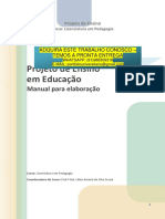 Projeto de Ensino em Educação: Manual para Elaboração