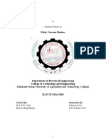 Eddy Current Brakes: A Seminar Report On