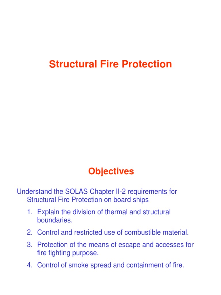 SOLAS Ch II-2 Structural Fire Protection Requirements | PDF | Fires ...