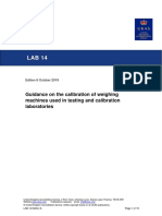 LAB 14 Guidance On Calibration of Weighing Machines Edition 6 October 2019 PDF