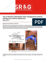 Use of Eductors With Ballast Water Management Systems Making Use of Active Substances