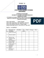 Form - Ii: Institute of Management Studies Ghaziabad