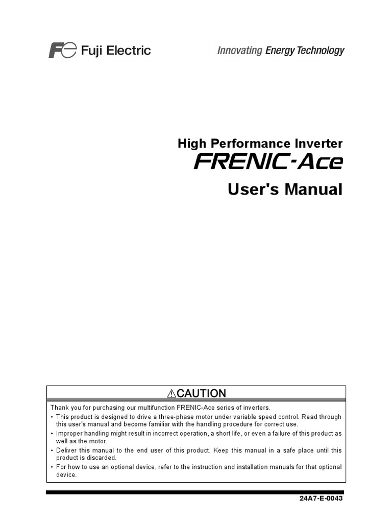 Tài Liệu Biến Tần Fuji ACE | PDF | Electrical Engineering.