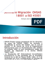 Seminario Migración OHSAS 18001 A ISO 45001