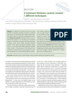 Restorative Dentistry: Flexural Strength of Minimum Thickness Ceramic Veneers Manufactured With Different Techniques