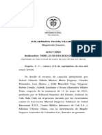 Luis Armando Tolosa Villabona: (Aprobado en Sala Virtual de Nueve de Julio de Dos Mil Veinte)