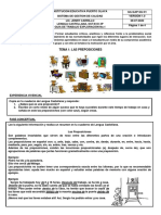 Guia Exploracion #1 Español 8° 3P - Las Preposiciones