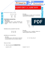 Propiedades de La Adicion para Tercero de Primaria