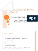 Introduction To Python (Part I)