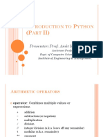 Introduction To Python (Part II)