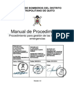 Manual de Procedimientos Procedimiento para Gestión de Las Llamadas de Emergencias