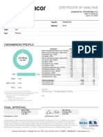 Certificate of Analysis: Cannabinoid Profile