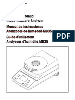 Manual Balanza de Humedad Ohaus MB35 IM 80250903A