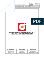 SIG - CIM-PRO-020 Procedimiento de Prevención de La Adulteración Del Producto
