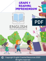 Reading Comprehension Grade 1 English Created Resources PDF