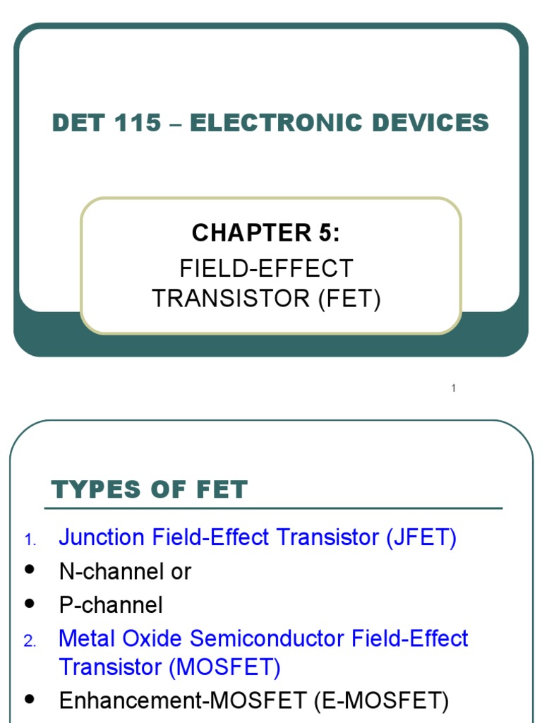 Det 115 - Electronic Devices: Field-Effect Transistor (Fet) | PDF ...