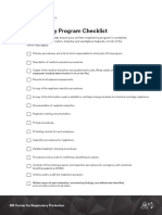 Written Respiratory Program - Checklist