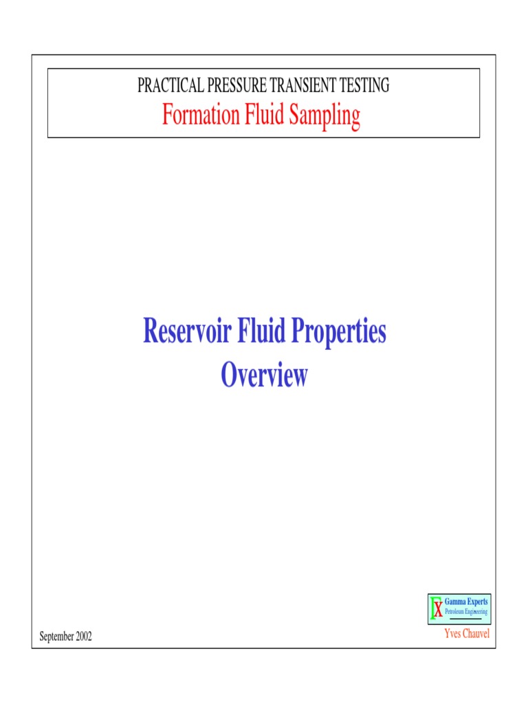 Formation Fluid Sampling Techniques | PDF | Petroleum Reservoir | Petroleum