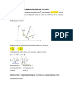 Combinación Lineal de Vectores