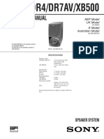 Service Manual: SS-DR4/DR7AV/XB500