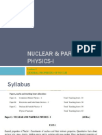 Nuclear & Particle Physics-I: Lecture-1 General Properties of Nuclei