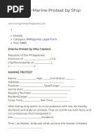 Marine Protest Report Template | PDF | Business