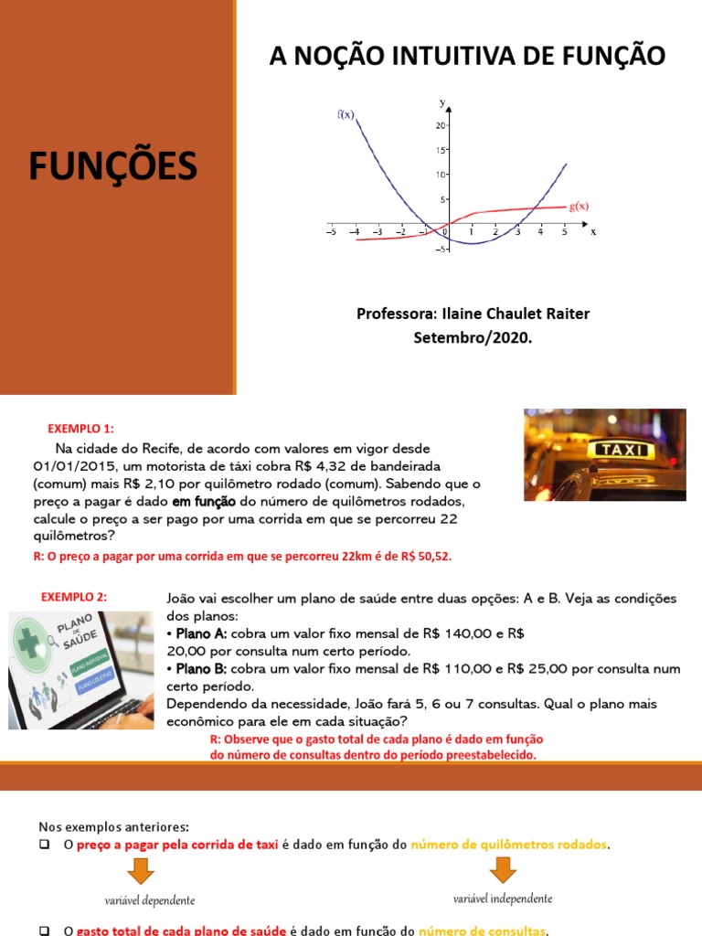 Noção intuitiva de função através de exemplos e conceitos | PDF ...