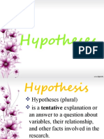 Lesson 6 Hypothesis