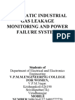 Automatic Industrial Gas Leakage Monitoring and Power Failure