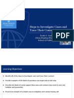 Steps To Investigate Cases and Trace Their Contacts: Emily S. Gurley, PHD Johns Hopkins Bloomberg School of Public Health