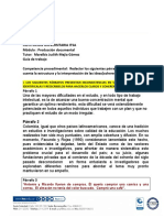 Guía de trabajo para mejorar la redacción y coherencia de párrafos