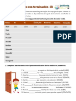 Ir Regular Verbs in Spanish Worksheet Verbos Regulares en Español Con Terminación IR PDF