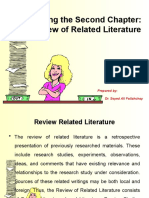 Writing The Second Chapter: Review of Related Literature: Prepared By: Dr. Seyed Ali Fallahchay