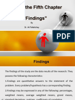 Writing The Fifth Chapter "Findings"