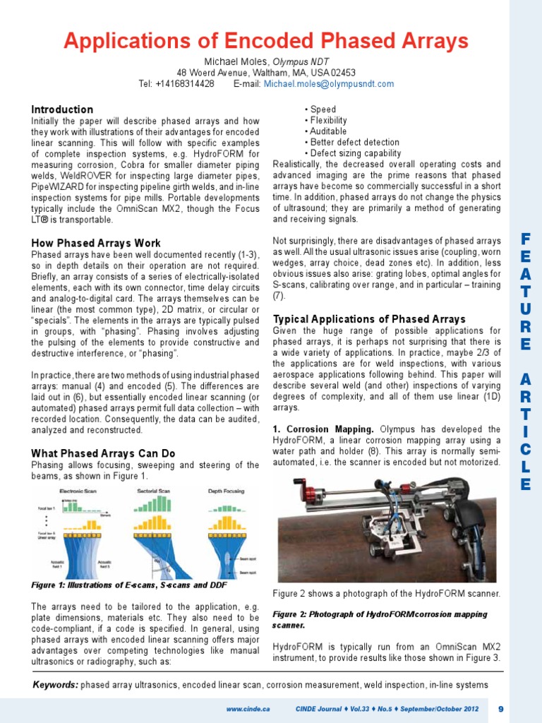 Applications of Encoded Phased Arrays PDF | PDF | Image Scanner ...