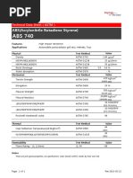 ABS (Acrylonitrile Butadiene Styrene) : Technical Data Sheet (ASTM)