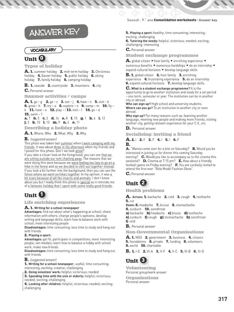 consolidation worksheets answer key pdf part of speech languages
