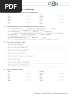 Past Simple and Past Continuous: Grammar