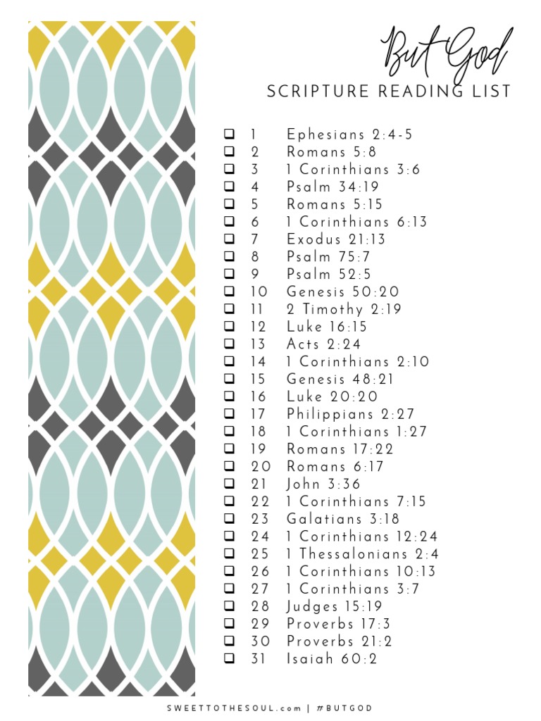 Scripture Reading List: But God | PDF