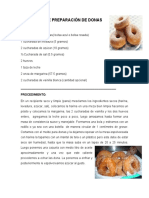 Recetas de Preparación de Donas